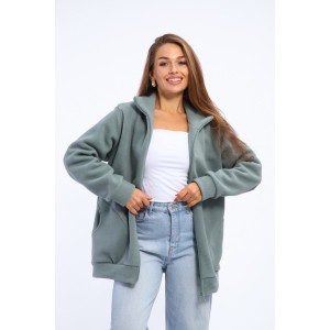 Толстовка женская №002 флис (р-ры: 48-66) полынь