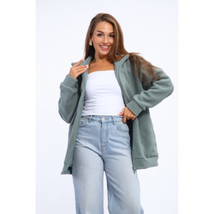 Толстовка женская №002 флис (р-ры: 48-66) полынь