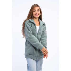 Толстовка женская №002 флис (р-ры: 48-66) полынь