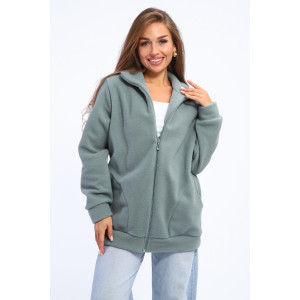 Толстовка женская №002 флис (р-ры: 48-66) полынь