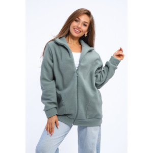 Толстовка женская №002 флис (р-ры: 48-66) полынь