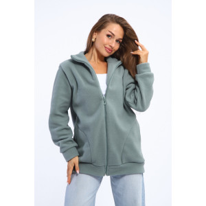 Толстовка женская №002 флис (р-ры: 48-66) полынь