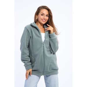 Толстовка женская №002 флис (р-ры: 48-66) полынь