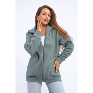 Толстовка женская №002 флис (р-ры: 48-66) полынь