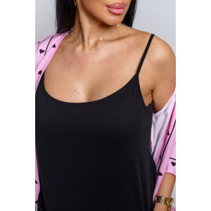 Пижама тройка женская "Асти" кулирка (р-ры: 48-58) розовый Пижама тройка женская "Асти" кулирка (р-ры: 48-58) розовый