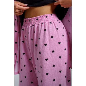 Пижама тройка женская "Асти" кулирка (р-ры: 48-58) розовый Пижама тройка женская "Асти" кулирка (р-ры: 48-58) розовый