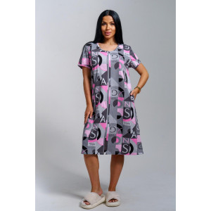 Халат женский "Грация" кулирка (р-ры: 46-64) серый