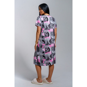 Халат женский "Грация" кулирка (р-ры: 46-64) серый