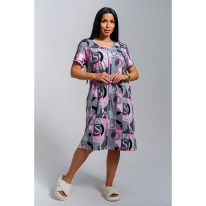 Халат женский "Грация" кулирка (р-ры: 46-64) серый