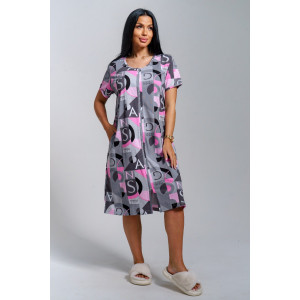 Халат женский "Грация" кулирка (р-ры: 46-64) серый