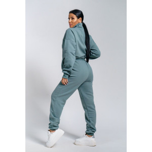 Костюм двойка женский "Престиж" футер (р-ры: 48-58) полынь