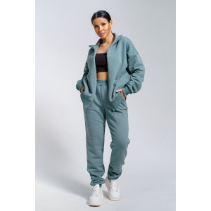 Костюм двойка женский "Престиж" футер (р-ры: 48-58) полынь