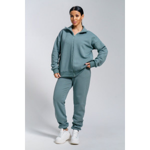 Костюм двойка женский "Престиж" футер (р-ры: 48-58) полынь