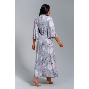 Халат-пеньюар женский "Нефертити" масло (р-ры: 46-60) гортензия