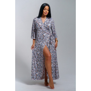 Халат-пеньюар женский "Нефертити" масло (р-ры: 46-60) фиалка