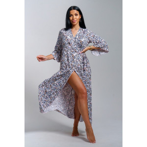 Халат-пеньюар женский "Нефертити" масло (р-ры: 46-60) фиалка