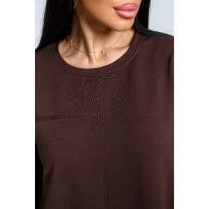 Платье женское "Нелли" футер (р-ры: 52-60) шоколад Платье женское "Нелли" футер (р-ры: 52-60) шоколад