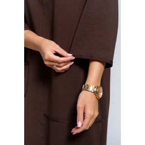 Платье женское "Нелли" футер (р-ры: 52-60) шоколад Платье женское "Нелли" футер (р-ры: 52-60) шоколад