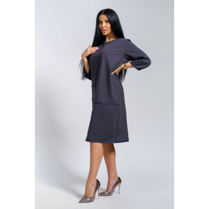 Платье женское "Нелли" футер (р-ры: 52-60) графит
