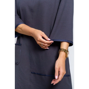 Платье женское "Нелли" футер (р-ры: 52-60) графит