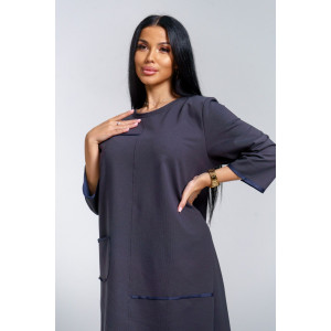 Платье женское "Нелли" футер (р-ры: 52-60) графит