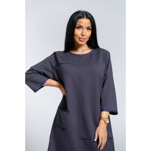 Платье женское "Нелли" футер (р-ры: 52-60) графит