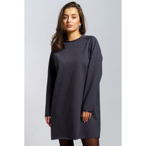 Платье женское "Кэт" футер 2-х нитка (р-ры: 44-54) графит
