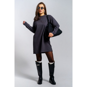 Платье женское "Кэт" футер 2-х нитка (р-ры: 44-54) графит