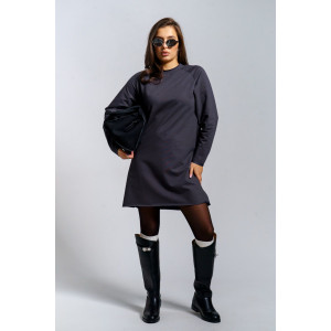 Платье женское "Кэт" футер 2-х нитка (р-ры: 44-54) графит
