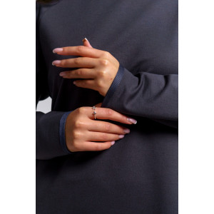 Платье женское "Кэт" футер 2-х нитка (р-ры: 44-54) графит