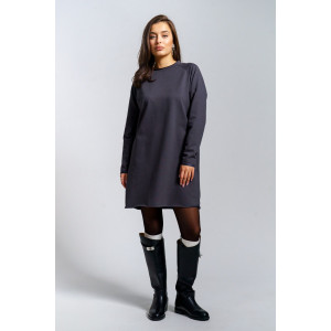 Платье женское "Кэт" футер 2-х нитка (р-ры: 44-54) графит