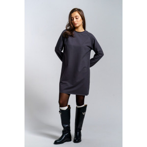 Платье женское "Кэт" футер 2-х нитка (р-ры: 44-54) графит