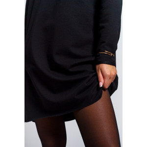 Платье женское "Кэт" футер 2-х нитка (р-ры: 44-54) черный Платье женское "Кэт" футер 2-х нитка (р-ры: 44-54) черный