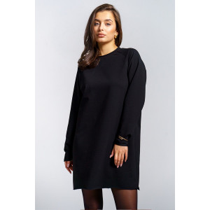 Платье женское "Кэт" футер 2-х нитка (р-ры: 44-54) черный Платье женское "Кэт" футер 2-х нитка (р-ры: 44-54) черный