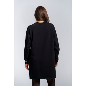 Платье женское "Кэт" футер 2-х нитка (р-ры: 44-54) черный Платье женское "Кэт" футер 2-х нитка (р-ры: 44-54) черный