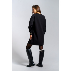 Платье женское "Кэт" футер 2-х нитка (р-ры: 44-54) черный Платье женское "Кэт" футер 2-х нитка (р-ры: 44-54) черный