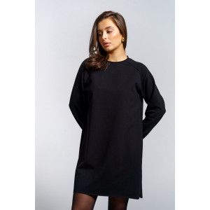 Платье женское "Кэт" футер 2-х нитка (р-ры: 44-54) черный Платье женское "Кэт" футер 2-х нитка (р-ры: 44-54) черный
