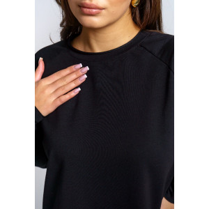 Платье женское "Кэт" футер 2-х нитка (р-ры: 44-54) черный Платье женское "Кэт" футер 2-х нитка (р-ры: 44-54) черный