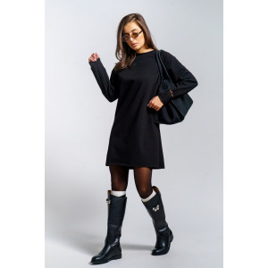 Платье женское "Кэт" футер 2-х нитка (р-ры: 44-54) черный Платье женское "Кэт" футер 2-х нитка (р-ры: 44-54) черный