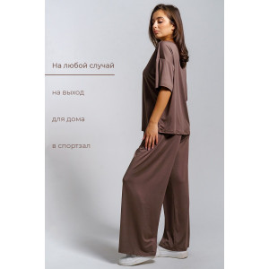 Костюм двойка женский "Вика" масло (р-ры: 44-58) кофе