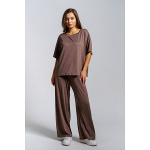 Костюм двойка женский "Вика" масло (р-ры: 44-58) кофе