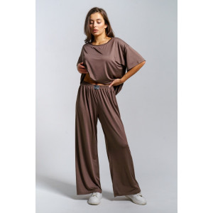 Костюм двойка женский "Вика" масло (р-ры: 44-58) кофе