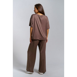 Костюм двойка женский "Вика" масло (р-ры: 44-58) кофе