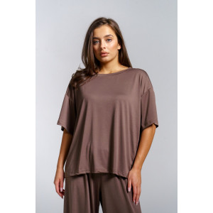 Костюм двойка женский "Вика" масло (р-ры: 44-58) кофе