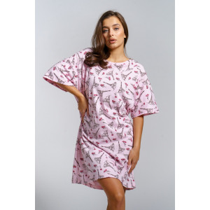 Сорочка женская "Малина" кулирка (р-ры: 48-58) париж