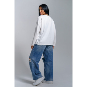 Лонгслив женский "Лика" кулирка (р-ры: 44-54) экрю