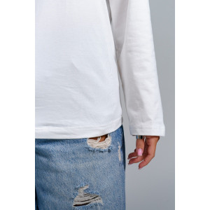 Лонгслив женский "Лика" кулирка (р-ры: 44-54) экрю