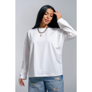 Лонгслив женский "Лика" кулирка (р-ры: 44-54) экрю