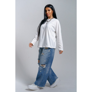 Лонгслив женский "Лика" кулирка (р-ры: 44-54) экрю