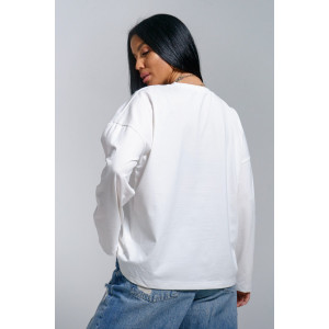 Лонгслив женский "Лика" кулирка (р-ры: 44-54) экрю